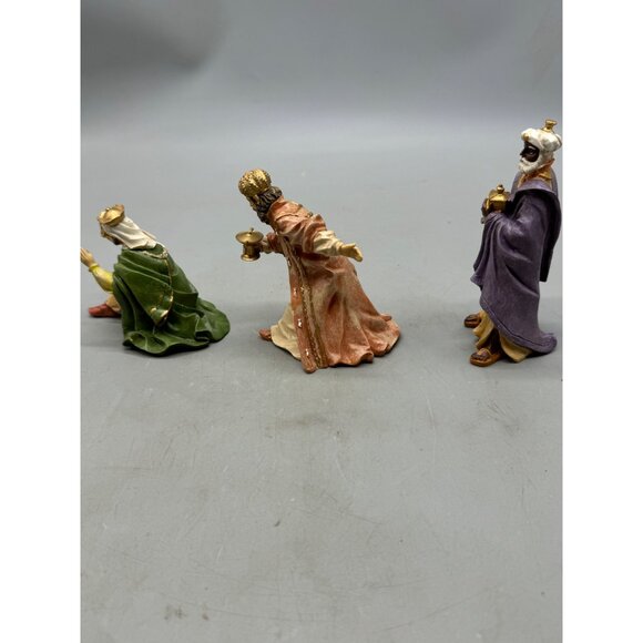 Avon 1996 Three Kings Nativity Figurine Set Vintage Hand-Painted Resin Used READ - Picture 5 of 11